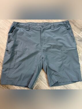 Gillz Steel Blue Cargo Fishing Hiking Shorts XXL Mesh Relaxed Comfortable